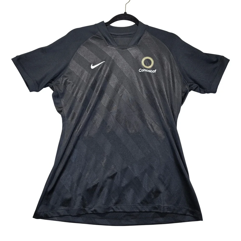 Nike Womens Dri-FIT Concacaf Soccer Jersey Black Cindy Parlow 41 Gold Large